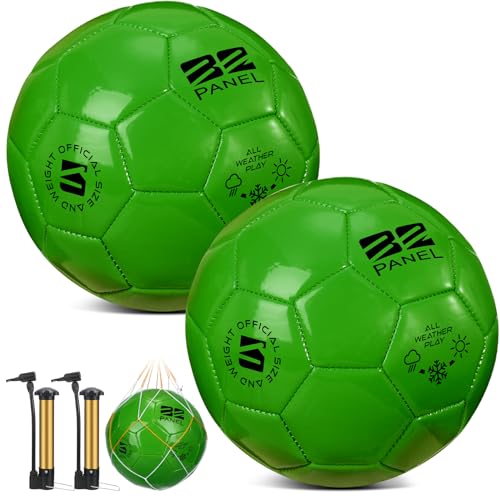 Shappy 2 Pcs Operation Christmas Soccer Balls Bulk with Pump,