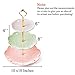 3-Tier Ceramic Sering Stand,Cake Stand-Dessert Stand-Cupcake Stand-Tea Party Serving Platter (3 Color-Gold)