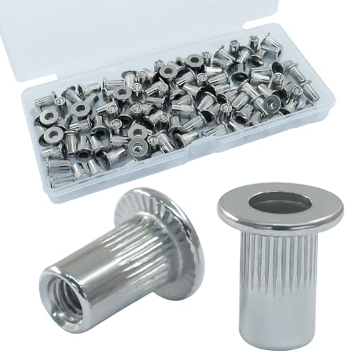 Zorveiio M4 Rivet Nuts, 100Pcs, 304 Stainless Steel