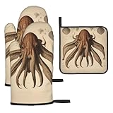 Design pratique : avec une corde de suspension latérale, ces gants de cuisine et maniques peuvent être facilement accrochés pour le rangement lorsque vous ne vous en servez pas, gardant votre cuisine organisée et bien rangée.