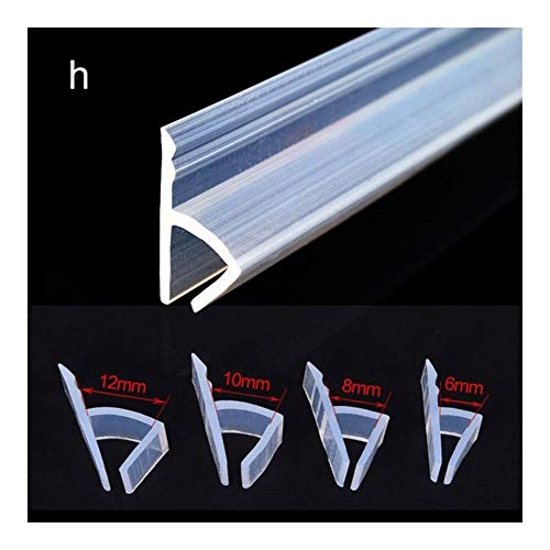 ZXF Junta mampara Ducha Ducha De Sellado De Caucho De Silicona De Gaza Ventana Deslizante Sellado Insonoro Puerta Tiempo Tiras F/T/H/Esquina For El Baño De Cristal Sin Marco
