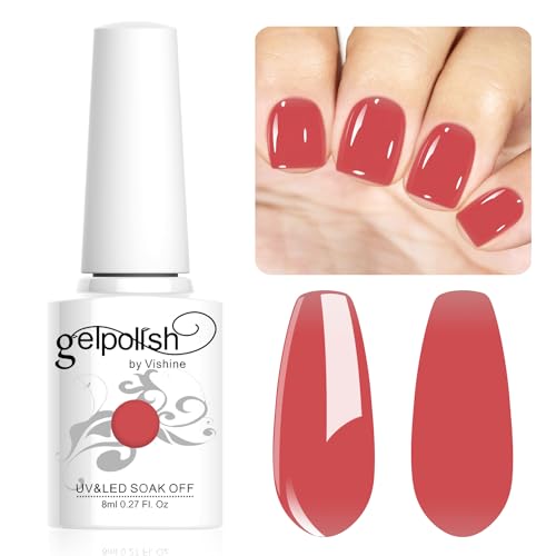Vishine 8ml Gel Nail Polish Jelly Cherry Red