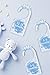 OneDream Baby Closet dividers Hanger separators - Set of 7 Baby Clothes dividers for Closet from Newborn to 24 Months, Acrylic Infant Clothes Divider (Blue)