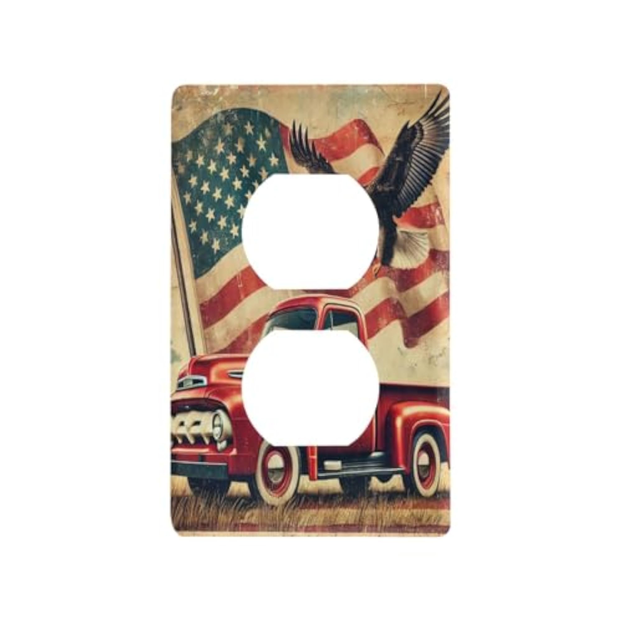 Truck Flag Light Switch Cover Decorative
