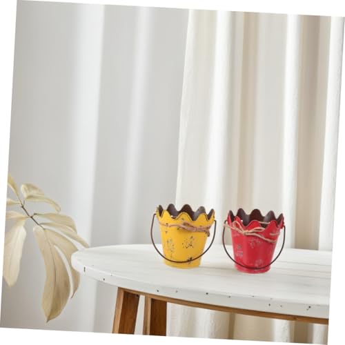 Pots de fleurs en métal à suspendre au design rétro élégant avec finitions soignées pour jardin
