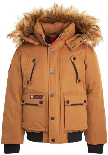 CANADA WEATHER GEAR Boys' Winter Coat - Heavyweight Bomber Parka Ski Jacket (Size: 8-20)
