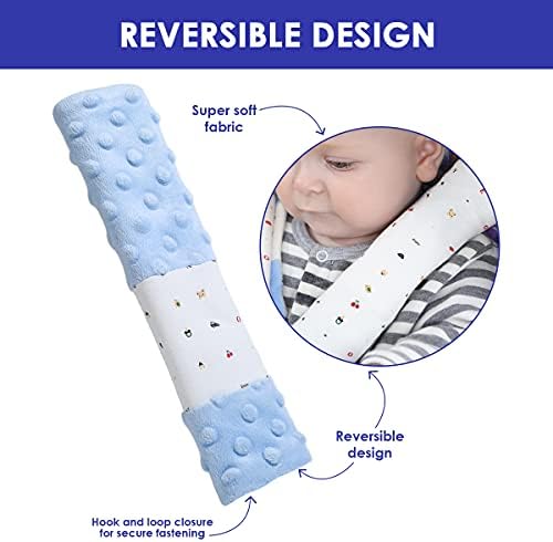 4 Pack Car Seat Belt Straps Cover for Baby Kids,Harness Pads Baby Carrier Straps Covers Stroller Strap Pads Baby Car Seat Belt Neck Covers for Child Toddlers Baby 25X5.7cm