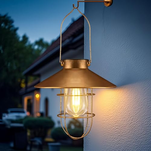 Lanterne solaire vintage à suspendre, le cadeau parfait pour déco de jardin
