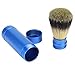 CYSFETENA Foaming Shaving Brush, Men Portable Beard Brush Blue Aluminum Travel Facial Cleaning Shaving Brushes Case Shaving Brush Grooming Bathroom Tool For Men Kids Salon Home