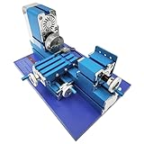 Mini tornio per metalli, tornio elettrico da banco fai da te interamente in metallo con 20.000 giri/min, dispositivo motorizzato per la lavorazione dei metalli, sale attività tecnologiche