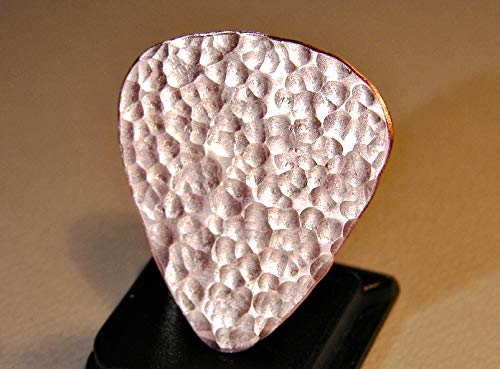 Hammered Copper Guitar Pick with Angry Punk Texture