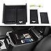 VANJING Center Console Organizer Insert Tray Compatible for 2010 2011 2012 2013 2014 2015 2016 2017 2018 2019 Toyota 4 Runner Accessories with USB Hole Center Armrest Storage Box with A Cleaner Brush