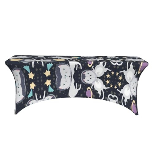 Nappe chat astronaute 1,8m avec housses de table lavables - 3