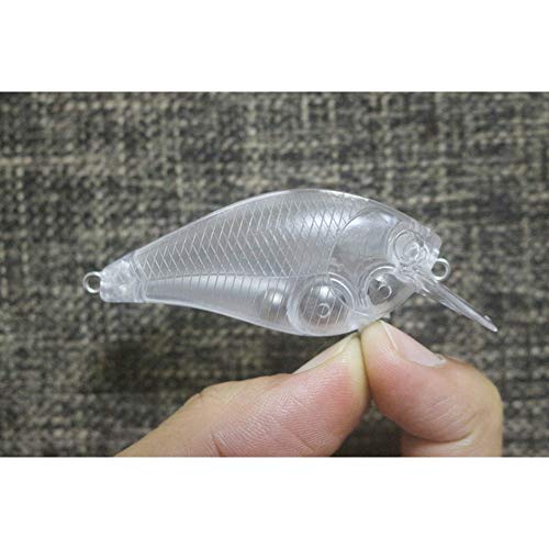 Shelt 20 Pcs New Fishing Unpainted 1.5 Square Bill Crankbaits Hard Lures Body