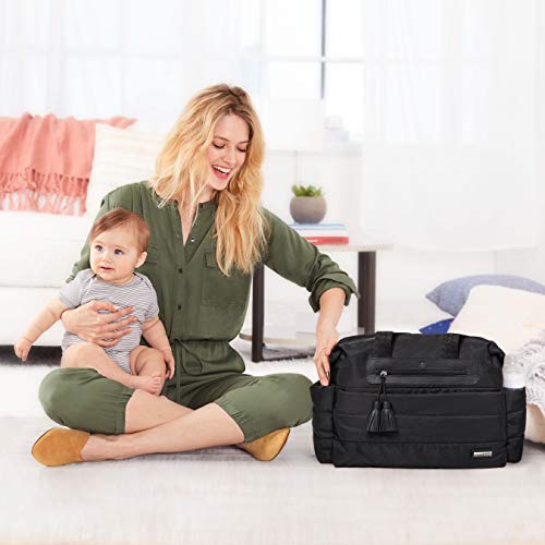Bolsa Maternidade Skip Hop - Coleção Riverside Ultra Light Satchel - Black, Skip Hop, Pret