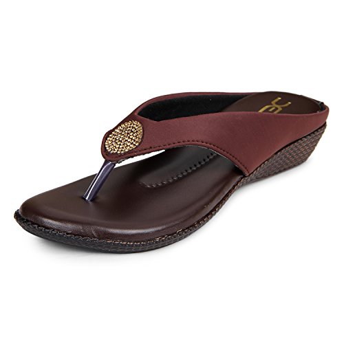 Image of XE Looks Synthetic Leather Comfortable Flats for Women (Black /Beige /Brown /Cherry)