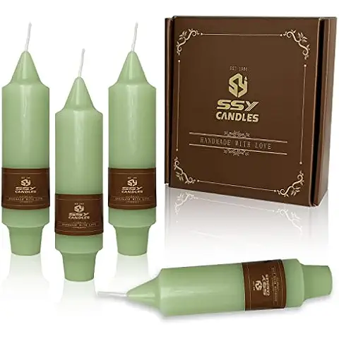 Taper Candles Unscented Candle Stick Handmade Candle Cute Smokeless Candles 5 Inch Short Candle Sticks Odorless Tapered Candle Dinner Candlesticks for Household Wedding Party Home Décor Cover