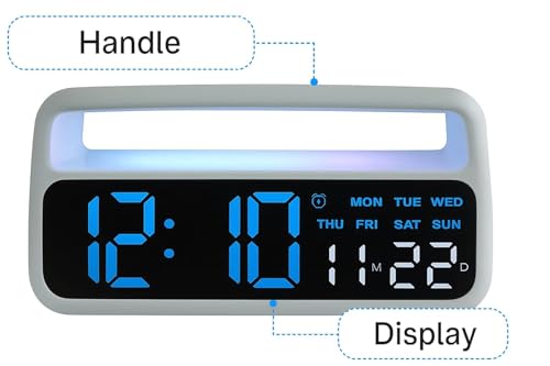 Image of CBK 7-Inch Digital Alarm Clock, Table Clock,Night Light Dimmer,Snooze, USB Ports, Super Loud Alarm for Heavy Sleepers for Home, Office, Student, Bedroom, Living Room(Radio Alarm Clock)