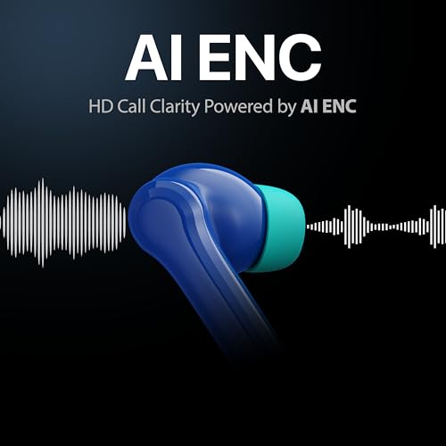 Image of Mivi DuoPods Maxx TWS [New Launch], 13mm Bass Drivers, 50 Hrs Playtime, HD Call Clarity with AI-ENC, Gaming Mode, BT v5.3, Swift Type-C Charging, Made in India Earbuds