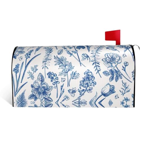 Housse magnétique boîte aux lettres imprimé floral bâche étanche durable - 2