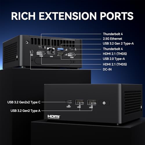 Image of Intel NUC 14 Pro,for ASUS NUC 14 Pro NUC14RVH Revel Canyon AI Mini PC,Core Ultra 5 125H, Intel Arc GPU,AI Ready,32GB DDR5, 512GB SSD, Win 11 Pro, 8K /4K Quad Display /BT 5.3 /WiFi 6E /Thunderbolt 4