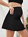 SHEKINI Maternity Ruched Skirts High Waist Sports Skirt Over The Belly Skirts Inner Shorts（Manhattan Black, Small）