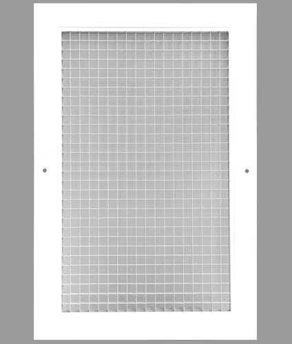 Image of HVAC Premium 10'' x 16'' or 16'' x 10'' Cube Core Eggcrate Return Air Grille - Aluminum Rust Proof - HVAC Vent Duct Cover - White [Outer Dimensions: 11.75 X 17.75]