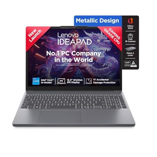 Lenovo IdeaPad Slim 3 13th Gen Intel Core i5-13420H 15.3"(38.8cm) WUXGA IPS Laptop(16GB RAM/512GB SSD/Win 11/Office Home 2024/Backlit/1Yr ADP Free/Top Metal Cover & IR Camera/Grey/1.6Kg), 83K100CGIN