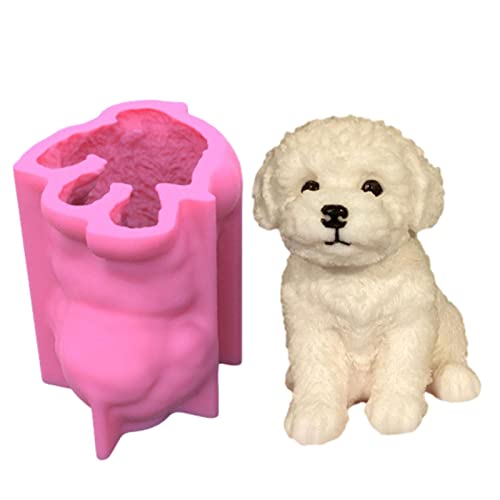 Dog Silicone Mold, Cute Dog Resin Mold Epoxy Casting Molds for Candle Making Simulation Puppy Resin Mold for Home Decor Candle Mould Dog Molds for Art Crafts Festival Decor