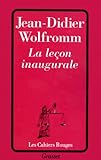 La leçon inaugurale (Les cahiers rouges t. 299)