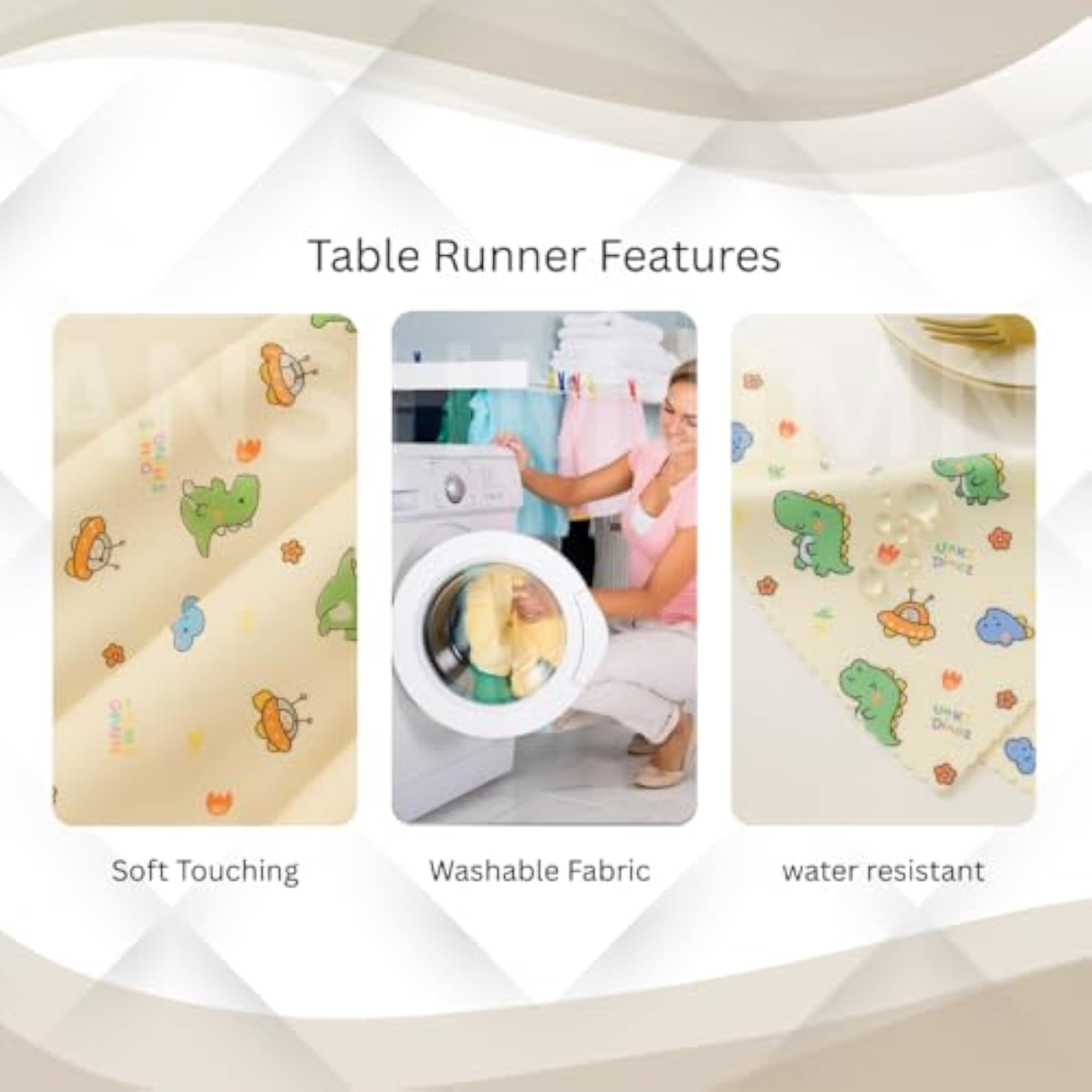 Decorative Table Runner for Bedside Table, Premium Fabric