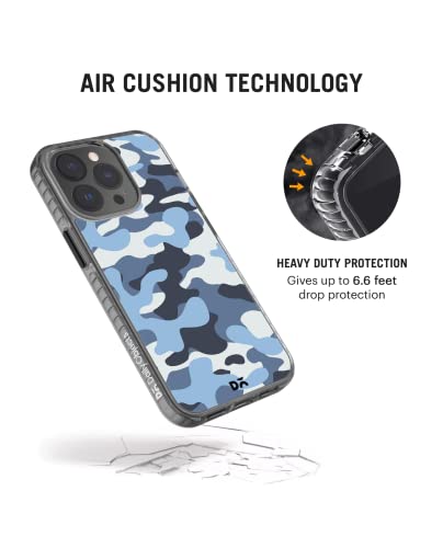 Image of DailyObjects Camouflage Aquatic Stride 2.0 Case Cover for iPhone 13 Pro Max| Polycarbonate TPU Slim Back Cover | Scratch Resistant | Sturdy Design | Full Body Protection | Wireless Charging