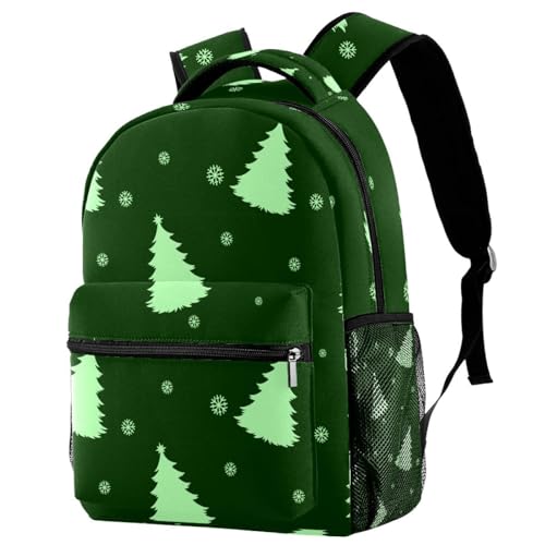 Sac à dos Noël vert avec sapins, le cadeau festif pour adolescents