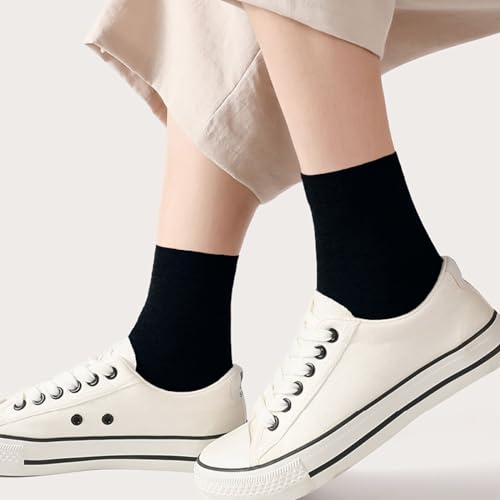 Image of MAGIARTE Womens Mini Crew Cotton Socks,6 Pairs