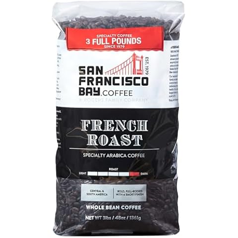 San Francisco Bay French Roast Gourmet Dark Roast 100% Arabica Coffee, 3lb, Kosher Cover