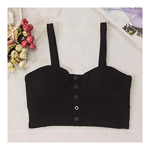 Recortar Botón Top Mujeres Atado al cuello de la camiseta de las...