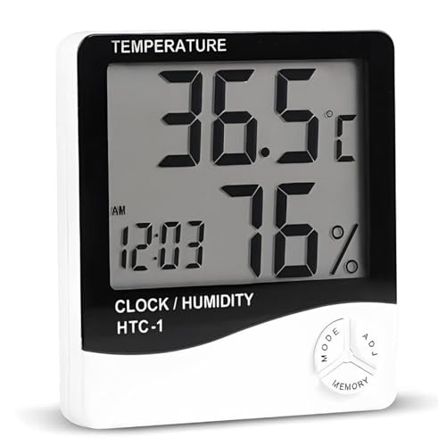 Bebek Odası Termometre Isı Nem Ölçer Oda Sıcaklık Ölçme Derece Fahrenhayt Ekranlı Dijital Pilli