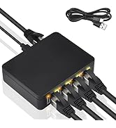 Poyiccot RJ45 Ethernet Splitter 1000mbps, Ethernet Splitter High Speed, Gigabit RJ45 Network Spli...