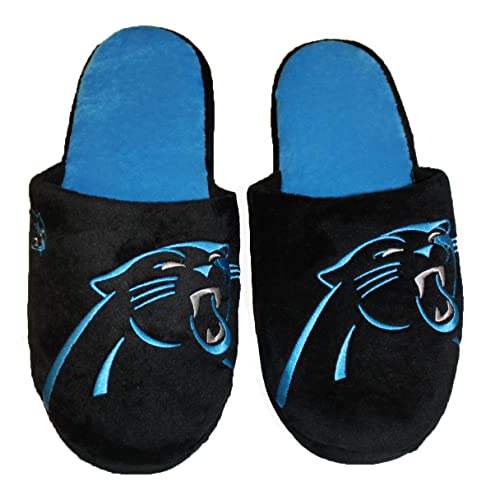 Foco Nfl Carolina Panthers Men'S Slip On Slippers Size Large 11-12 cover
