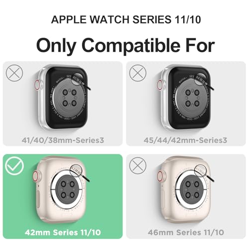 DABAOZA Compatible for Clear Apple Watch Band with Bumper Case 42mm, Women Men Glitter Bling TPU Sport Strap for iWatch SE Ultra 3 2 Series 11 10 9 8 7 6 5 4 3 2 1（Purple Flower,42） by DABAOZA - Image 2