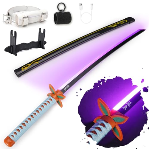 RENGENG Light Up Shinobu Sword, 40 Inches Rechargeable...