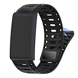 Lamshaw Compatible with Amazfit Helio Bands, New Sweat-Proof Sport Silicone, Breathable Unisex Strap Compatible with Amazfit Helio Fitness Tracker Wristband (Black)