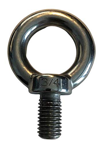 US STAINLESS Stainless Steel 316 3/4" Lifting Eye Bolt 3/4" UNC Marine Grade Pitch of 10