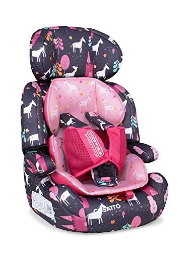Cosatto Zoomi Car Seat - Group 1 2 3, 9-36 kg, 9 Months-12 Years, Forward Facing, Unicorn Land