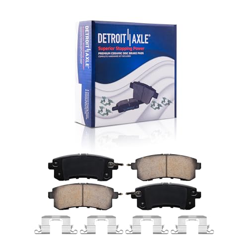 Image of Detroit Axle - Rear Brake Pads for 2017-2024 Nissan Armada, 2011-2013 INFINITI QX56, 2014-2024 QX80, Ceramic Brake Pads w /Hardware Replacement