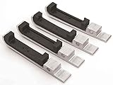 JEGS Universal Aluminum Radiator Mounting Brackets | Includes 4 Aluminum Brackets And 4 Urethane Pads | Made In USA