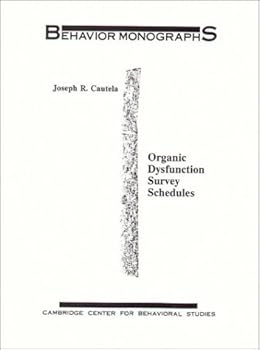 Paperback Organic dysfunction survey schedules (Behavior monographs) Book