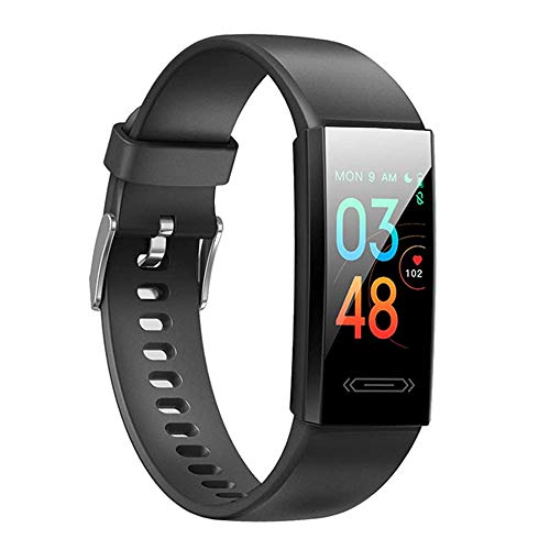 YCFOXK Fitness Tracker with Heart Rate Monitor, Skin Body Temperature, Step Calorie Counter, Pedometer, IP68 Waterproof BT 5.0 Activity Tracker