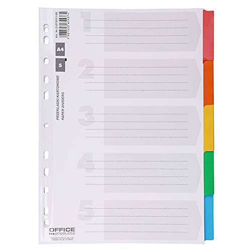 Set van 2 52-delige tabbladen van PP, DIN A4 met cijfers 1-26 27-52, volledig dekkend praktisch omslagblad van stevig papier om te beschrijven. Scheidingsbladen voor de ordnerorganisatie op kantoor
