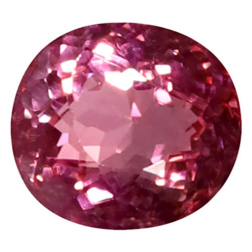 Tourmaline rose du Mozambique 1,45 ct coupe ovale 7x6 mm pour bague de fiançailles